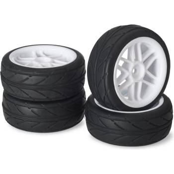 ABSIMA Гуми онроуд Wheel Set Onroad "6 Spoke / Profile" white Touring car Wheels 1: 10 (4 pcs) Absima Tires 2510004 (2510004)