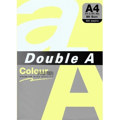 Double A Хартия Double A 15482, A4, 80 g/m2, 100 листа, жълта (OK15482)