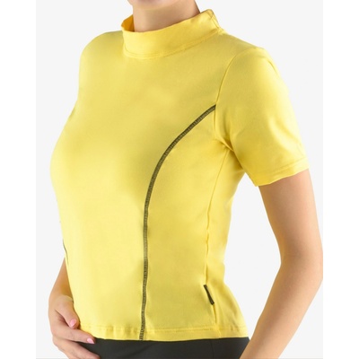 GINA 98019P Tričko s krátkym rukávom Citronová čierna