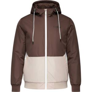 Ombre Clothing Мъжко преходно яке с качулка и микрофлийс подплата - кафяво-бежово V1 Ombre Clothing Ombre Clothing | Mnogotsveten | МЪЖЕ | S
