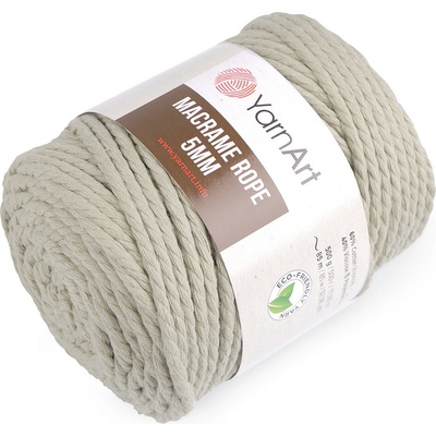 Stoklasa Pletací příze Macrame Rope Ø5 mm 500 g rozčesávací Balení: 1 ks, Varianta: 3 (753/201) režná světlá 3 (753/201) režná světlá