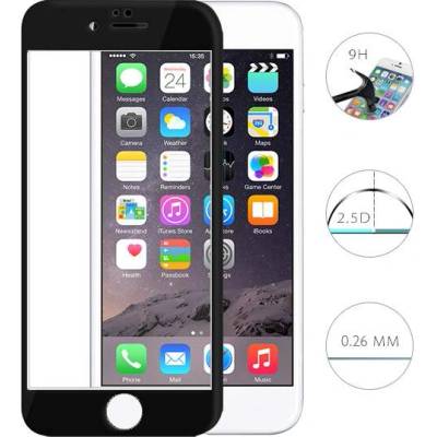 Comma Barde Full Screen Tempered Glass (0.26 mm) - обхващащо и ръбовете стъклено защитно покритие за дисплея и покритие за задната част за iPhone 8, iPhone 7 (черен)