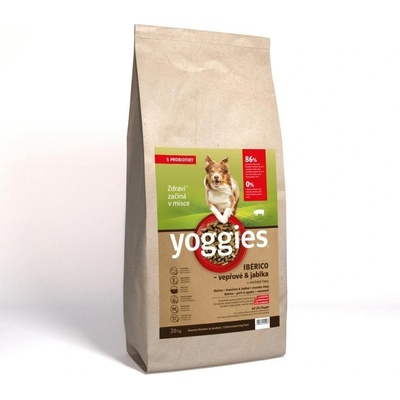 Yoggies Ibérico bravčové mäso s jablkami, lisované za studena s probiotikami 20 kg