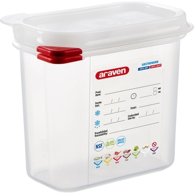ARAVEN Gastronádoba GN 1/9 150 mm z polypropylénu s vekom | ARAVEN, 3022
