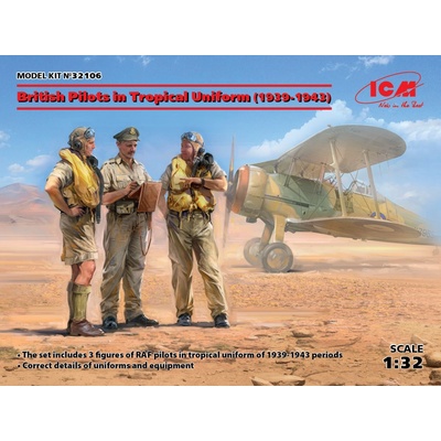 ICM British Pilots in Tropical Uniform 1939-1945 3 figúrky 1:32