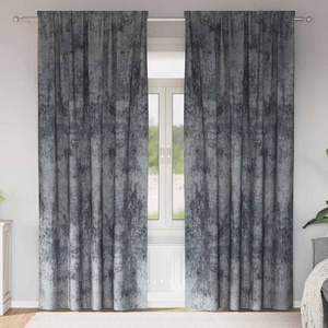 Pure Line Home Кадифени завеси в цвят сив с комбиниран перделък, 2 бр. , 140 x 260 см - zalegloto - 51,05 лв