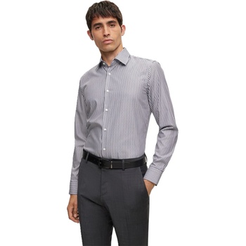 HUGO BOSS Риза Boss Men's H Hank Kent Long Sleeve Plain Shirt - Open Blue