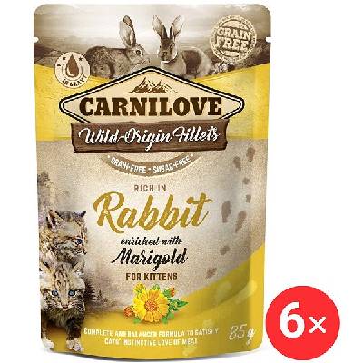 Carnilove Cat Pouch Rich in Rabbit Enriched with Marigold 6× 85 g