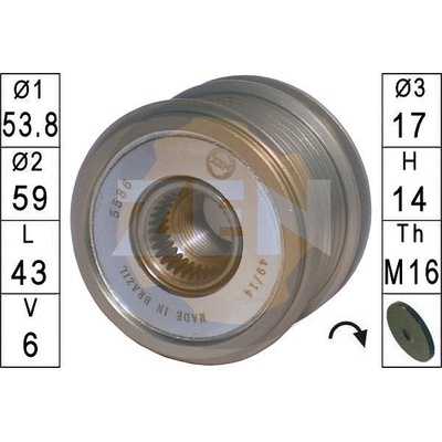 Voľnobeżka alternátora ERA ZN5586