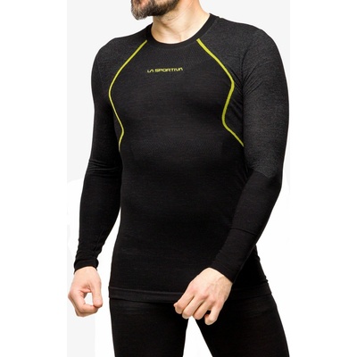 La Sportiva Wool40 Aero Longsleeve black yellow