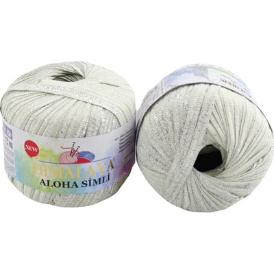 Himalaya Aloha Simli 128-01 bílá, stříbrná
