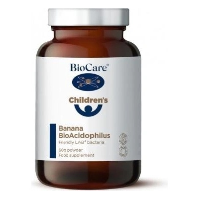 BioCare BioAcidophilus probiotiká pre deti banán v prášku 60 g