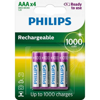 Philips AAA 1000mAh 4ks R03B4RTU10/10 – Zboží Živě