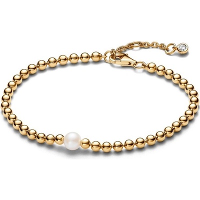 Pandora pozlacený korálkový náramek Perla Timeless Shine 563173C01 18 cm