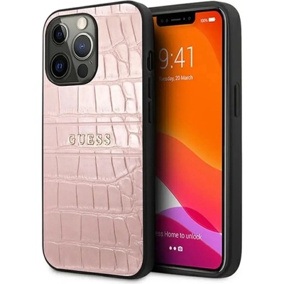 GUESS Калъф Guess Croco Strap Collection iPhone 13 Pro / 13 6.1" - розов (3666339023850)