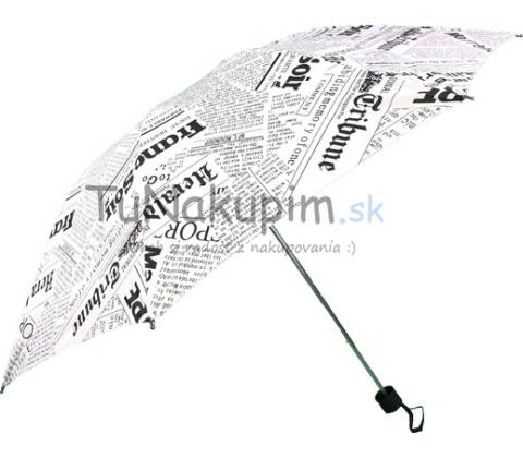Dáždnik noviny biela