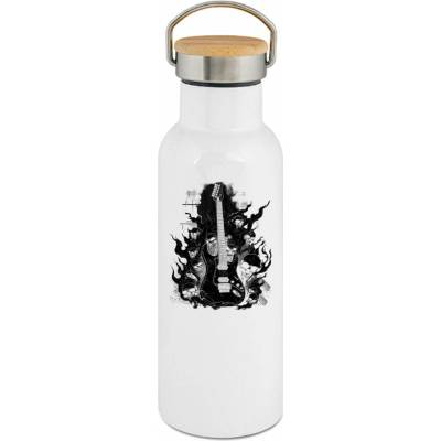 123TRIKO termoska Rocková kytara pekla, černý tisk 500 ml