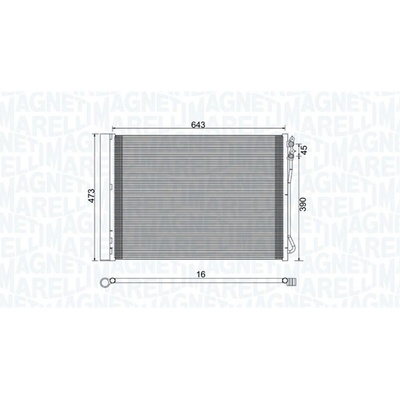 Kondenzátor klimatizace MAGNETI MARELLI 350203781000