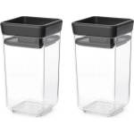 Brabantia Контейнер за съхранение на храна TASTY PLUS, 150 мл, комплект от 2 бр. , тъмносив, Brabantia (BRAB101137)