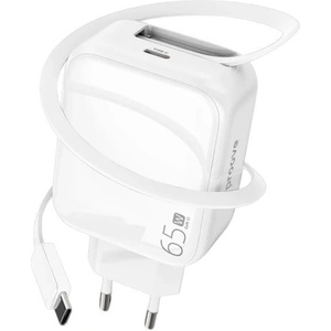 Proove зарядно устройство Fixtape GaN Type-C 65W с прибиращ се кабел (WCFP65010202)