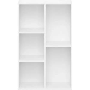Ginger Home Детска етажерка с 5 отделения Ginger Home - За книги и играчки, бяла (JWFU-6022)