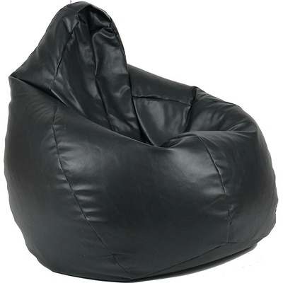 PUFRELAX Пуф, круша, 220л. , Nirvana Hobbit - Black, Еко кожа, Пълнеж от Полистиролни перли (PUF-G-NH-CR-BL)