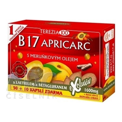B 17 Apricarc s meruňkovým olejem 60 kapsúl