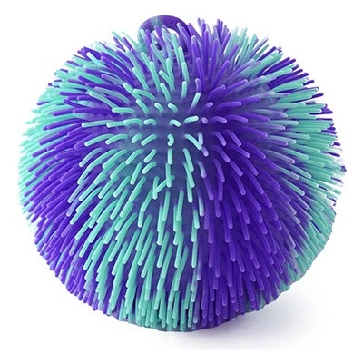 Mac Toys SPORTO Střapatý duhový míč se světlem modro zelený