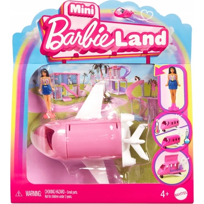 Barbie Minii Land Lietadlo, hračka a mini bábika, súprava 4+ HYF38