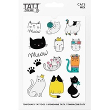 Vodeodolné dočasné tetovačky Mačky TATTonMe mix