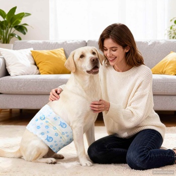 vidaXL Еднократна пелена за кучета мъже 30 pcs Бял L (42025280)