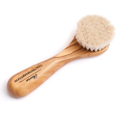 MKN - Drevená kefka na tvár - olivové drevo a kozie vlasy