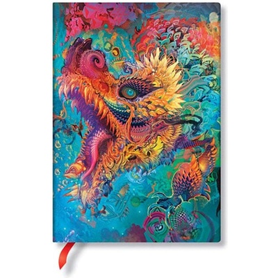 Paperblanks Тефтер Humming Dragon, Midi, широки редове, твър (1570180190)