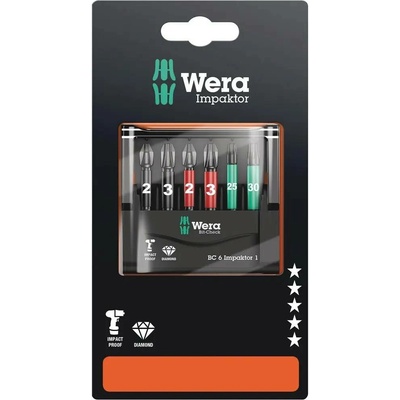 Wera Bit-Check 6 Impaktor 1 SB 6 dílný 073890