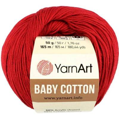 YarnArt Baby Cotton 427 tmavě červená