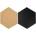 Securit Черна и коркова дъска Hexagon 7бр