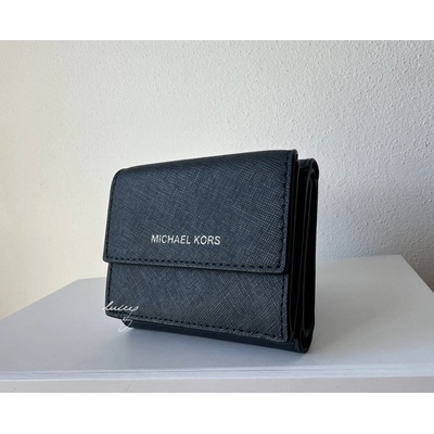 Michael Kors Cooper billfold trifold coin wallet navy modrá