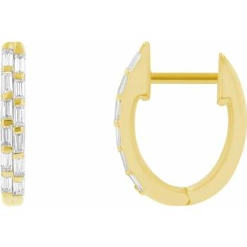 Eppi Kruhové náušnice s baguette diamantmi Arwen E44883