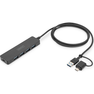 ASSMANN da-70236 Свръхскоростен 4-портов тънък usb 3.0 hub