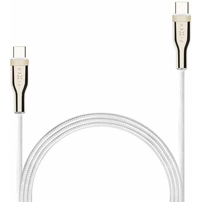 Fixed FIXDB-CC2-WH opletený USB-C/USB-C (PD), USB 2.0, 100W, 2m, bílý