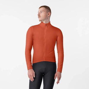 Castelli Фланелка с дълъг ръкав за колоездене Castelli Competizione Thermal L/S Jersey Cycling jersey - Paprika - размер XXL (056-4295-0415)