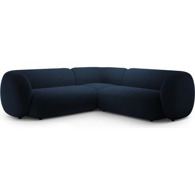 Micadoni Син кадифен ъглов диван Kate - Micadoni (MIC_COR_44_F1_KATE2)