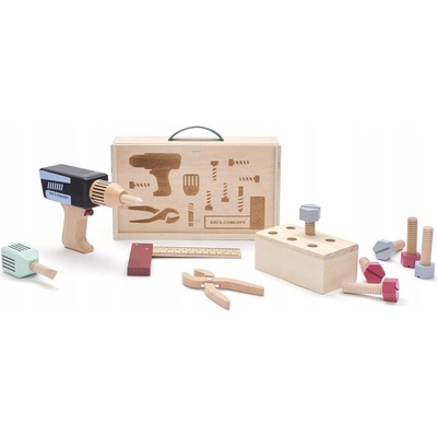 Kids Concept Kufřík s nářadím přírodní