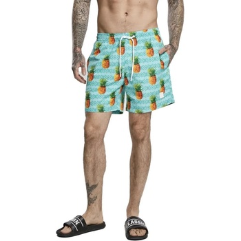 Urban Classics Бански гащета Urban classics Pattern Big swimming shorts - Blue (Blue Turquoise / Orange)