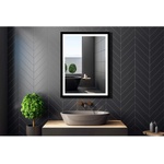 Venti Огледало Venti Luxled с обръщаем размер и LED осветление, черно, 60 см x 80 см (5907459662450)