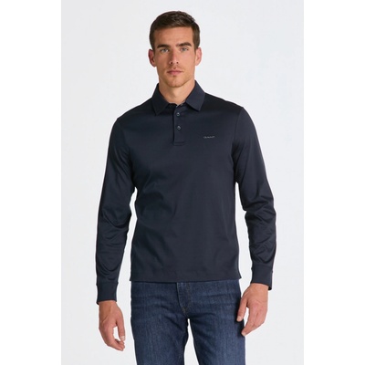 Gant polokošela Mercerized LS Jersey Rugger modré