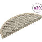 vidaXL Самозалепващи стелки за стълби сизал 30 бр 56x17x3 см (3365863)