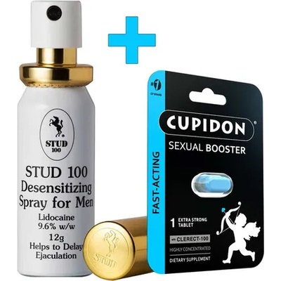Спрей за задържане на еякулацията Stud 100 + секс стимулант Купидон