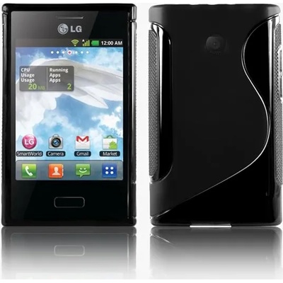 LG Optimus L3 E400 Силиконов Калъф Черен + Протектор