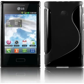 LG Optimus L3 E400 Силиконов Калъф Черен + Протектор